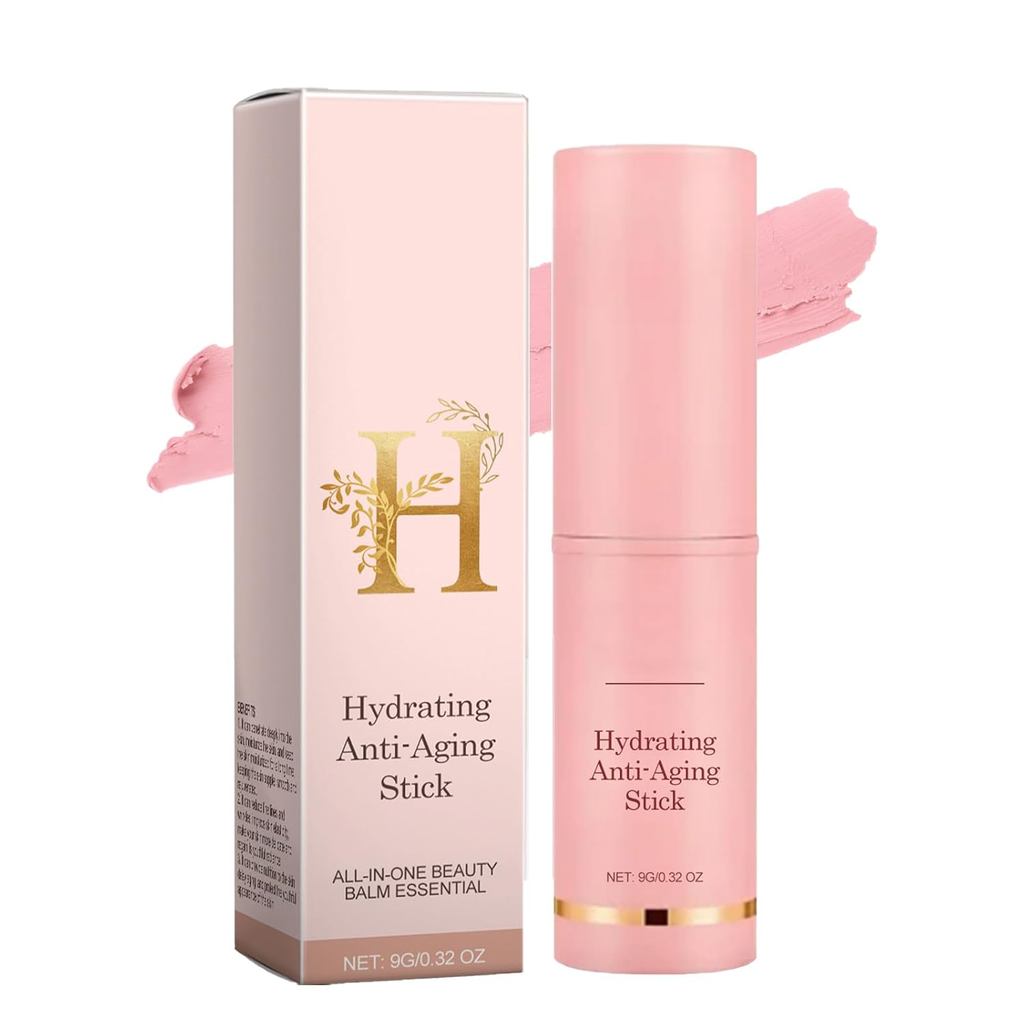 Grospe Multi Balm Moisturizer Stick, All-In-One Hydrating Lotion Stick For Face，Lip, Eye And Neck Balm Make Up Base, Red