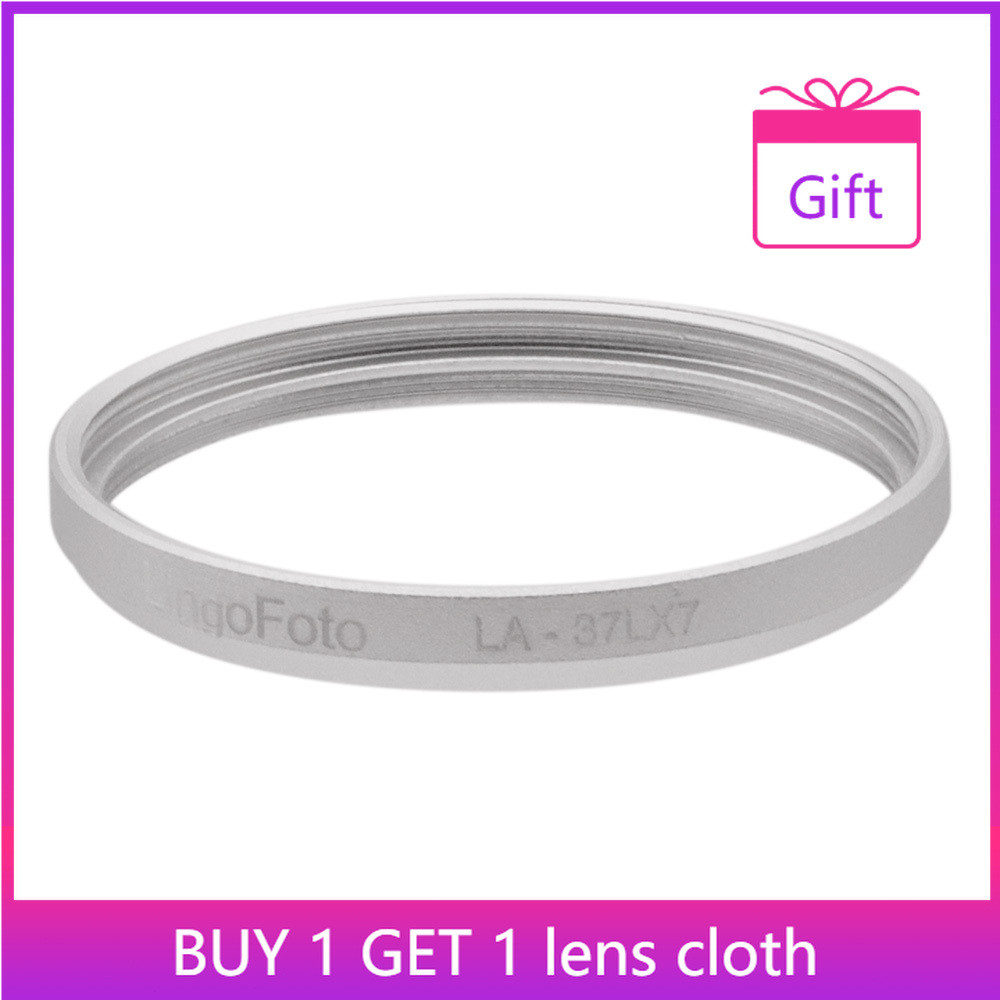 Anel Adaptador De Filtro De Lente Prata LA-37LX7 37mm Para Panasonic DMC-LX7 Substitui DMW-FA1