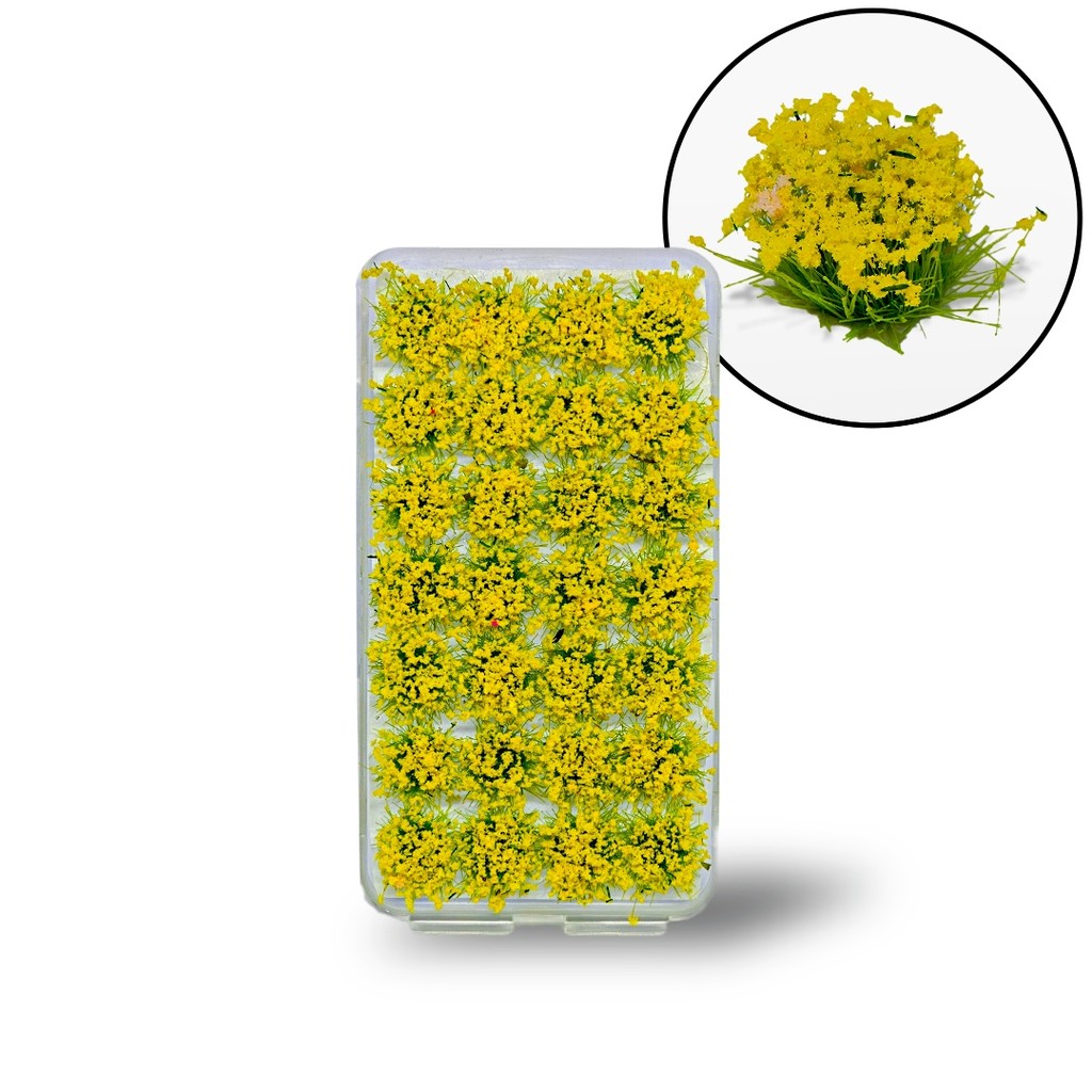 Static Grass Flowers - Grama Estática com Flores para Cenário - Flores Amarelas