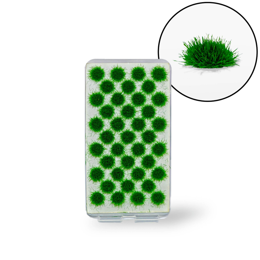 Static Grass - Grama Estática Formato Redondo Arbustos para Cenário RPG - Verde