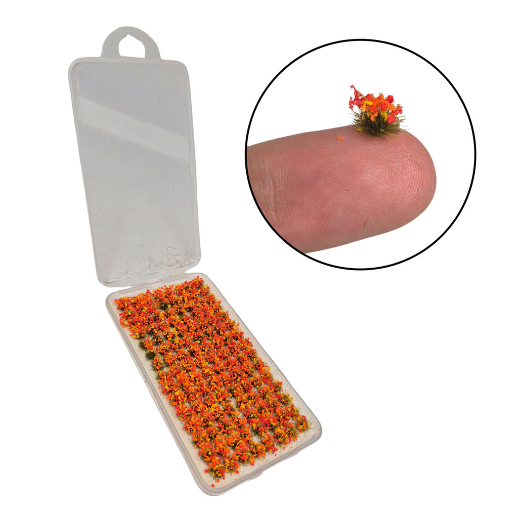 Static Grass - Mini Grama Estática para Cenário RPG - 104 Peças - Laranja