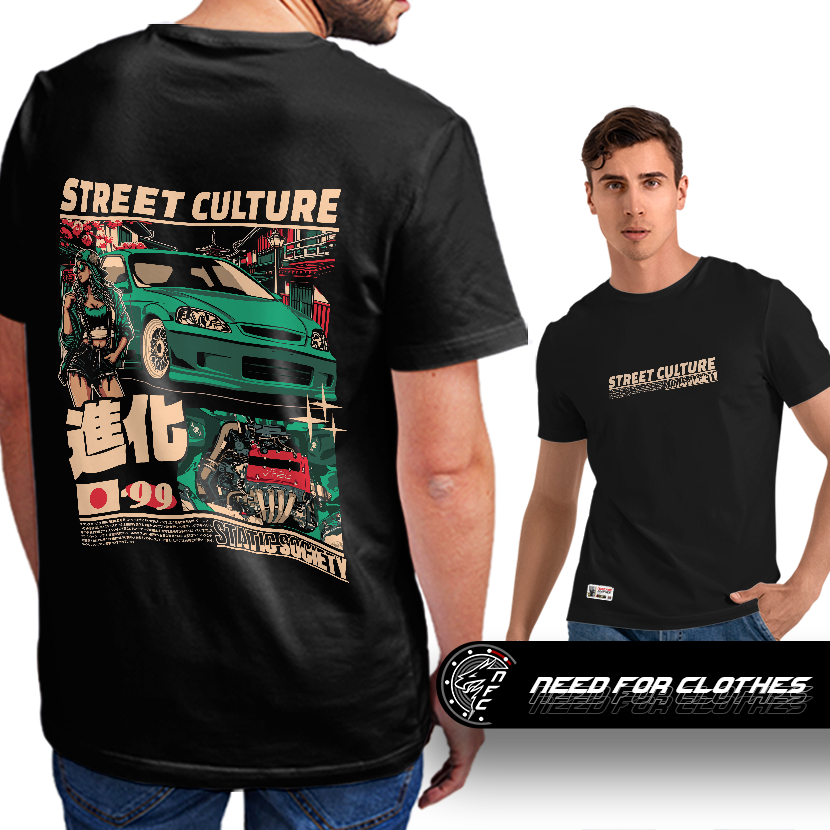 Camiseta Street Culture, Civic EK9, Static Society