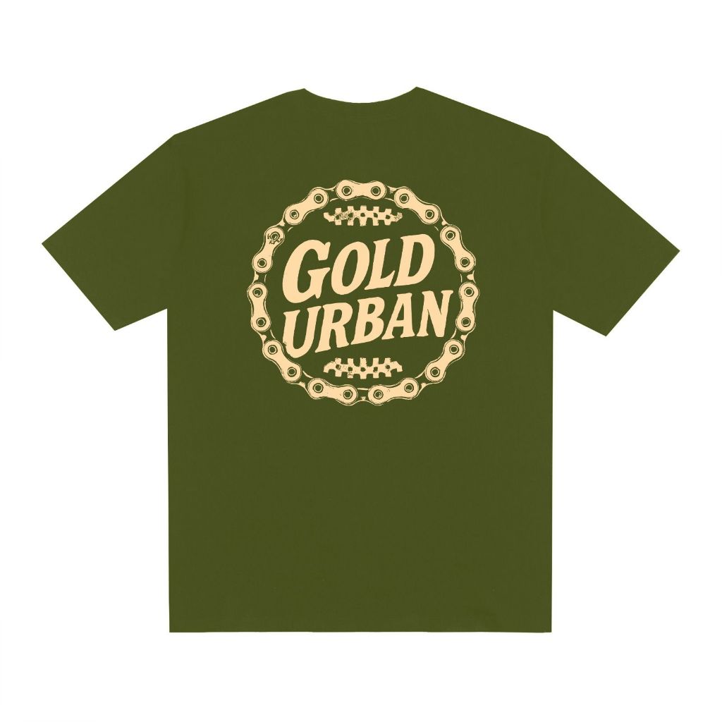 camiseta oversized streetwear gold chain