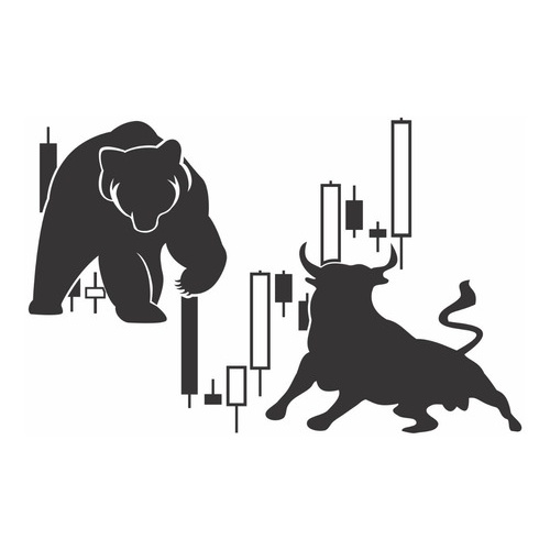 Adesivo Trader Gráfico Candlestick Candle Carro Notebook