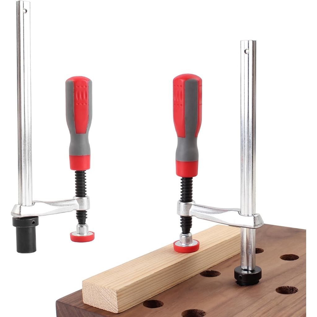 Bench Dog Clamp, 3/4''(19mm) Dog Hole Clamp, Adjustable MFT Table Workbench Accessories for Drilling Routing Sanding, 2