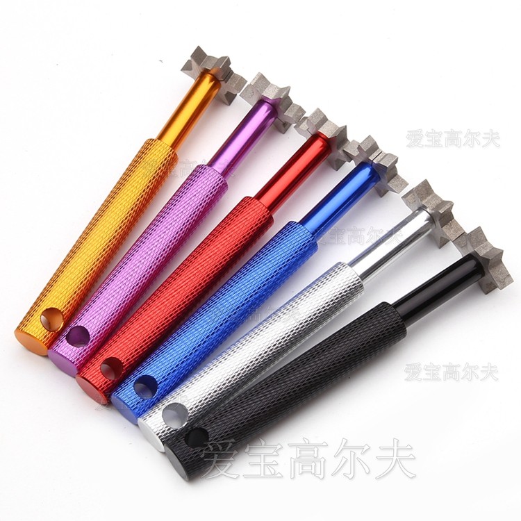 Shangbian Golf Club Head Groove Cleaner Faca de limpeza Groove Cleaner Hexagonal Pen Shape Limpeza de ferro
