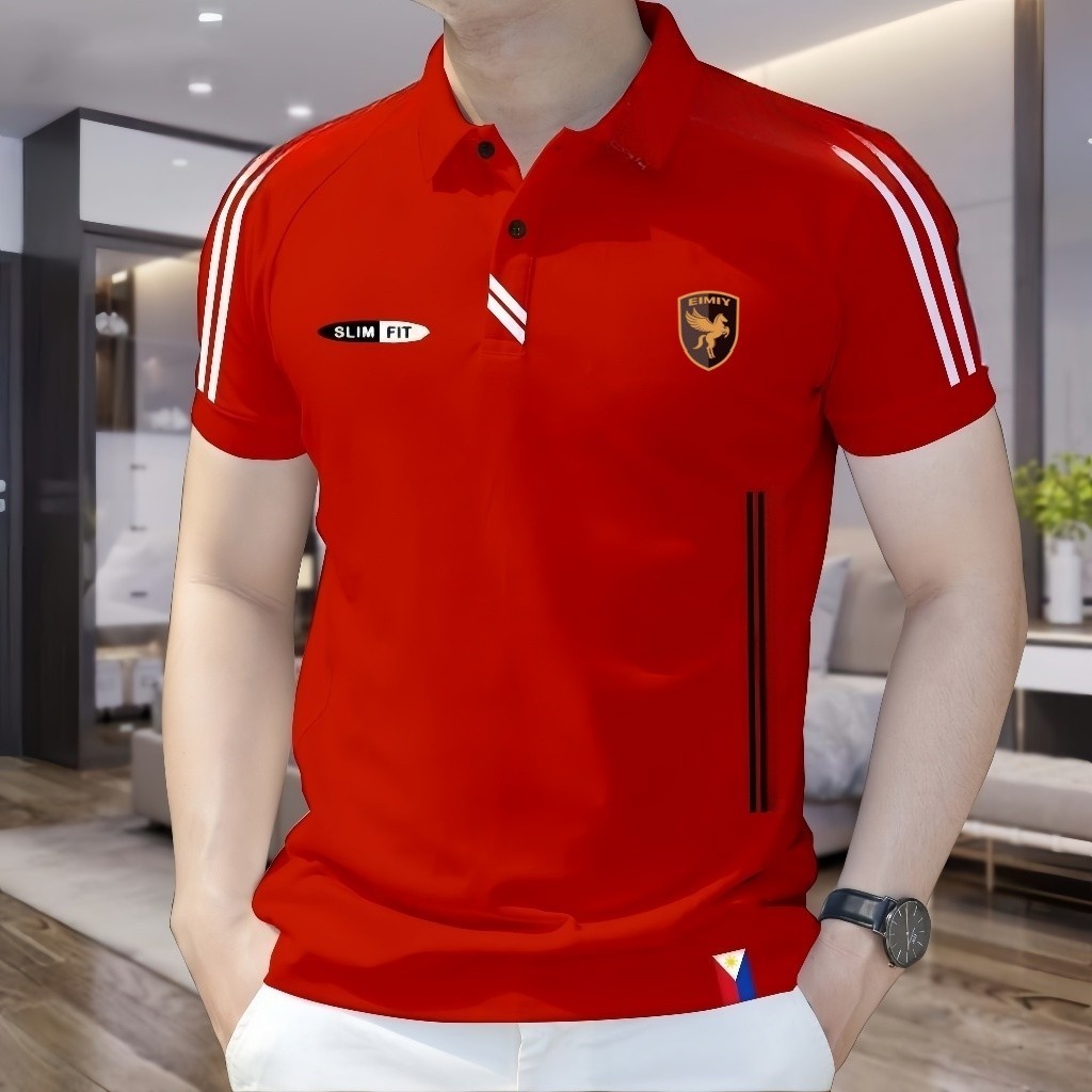 Camisa Polo Masculina Para Roupas Masculinas Barong Estilo Vintage Topos Casual De Manga Curta Ao Ar Livre Street wear 1