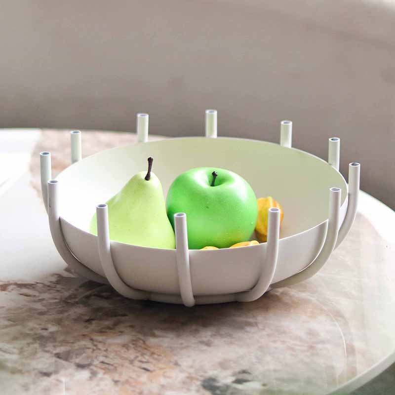 Artistic Round Roman Fruit Plate Decorative Item for Model Homes, Cafes, B&Bs, Hotels, Designer-Style Storage Tray Ornam