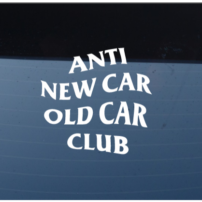 adesivo anti new car old car club carro