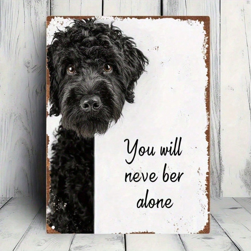 CIFbuy Metal Dog Wall Art Bonito Labradoodle Decoração Presente