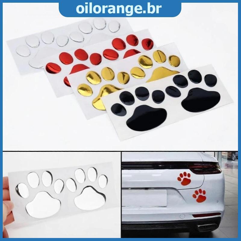 OLL Tamanho Universal 3D Car Paw Print Stier Animal Cachorro Gato Urso Pé Decalque À Prova D'água Para Auto Bumper Windo