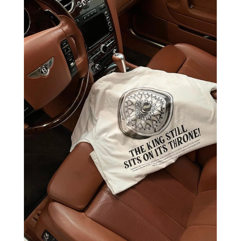Camisa Camiseta BBS Wheels - O rei ainda senta em seu trono Camiseta Vintage Car Print Arte original