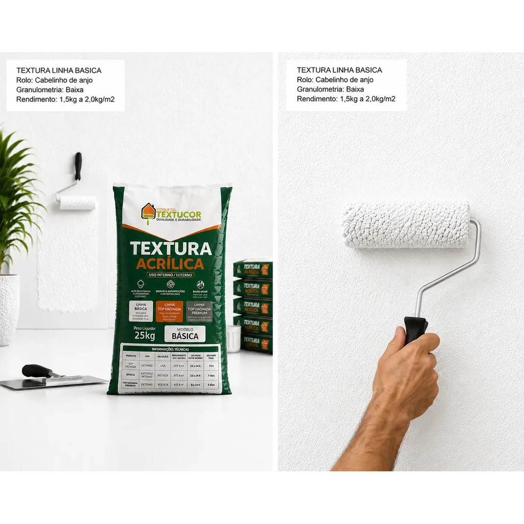Textura Acrílica Econômica 25kg Textucor - Interna - Antimofo Branco