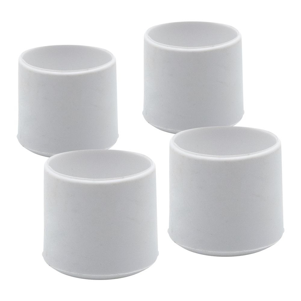 Kit 4 Ponteira Para Cadeira Redonda 1,2cm Anti Risco Externa