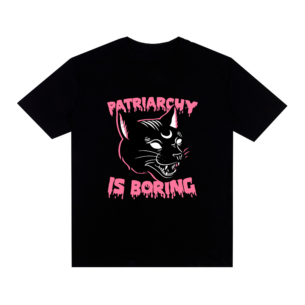 Camiseta Patriarchy Is Boring Oversized Algodão