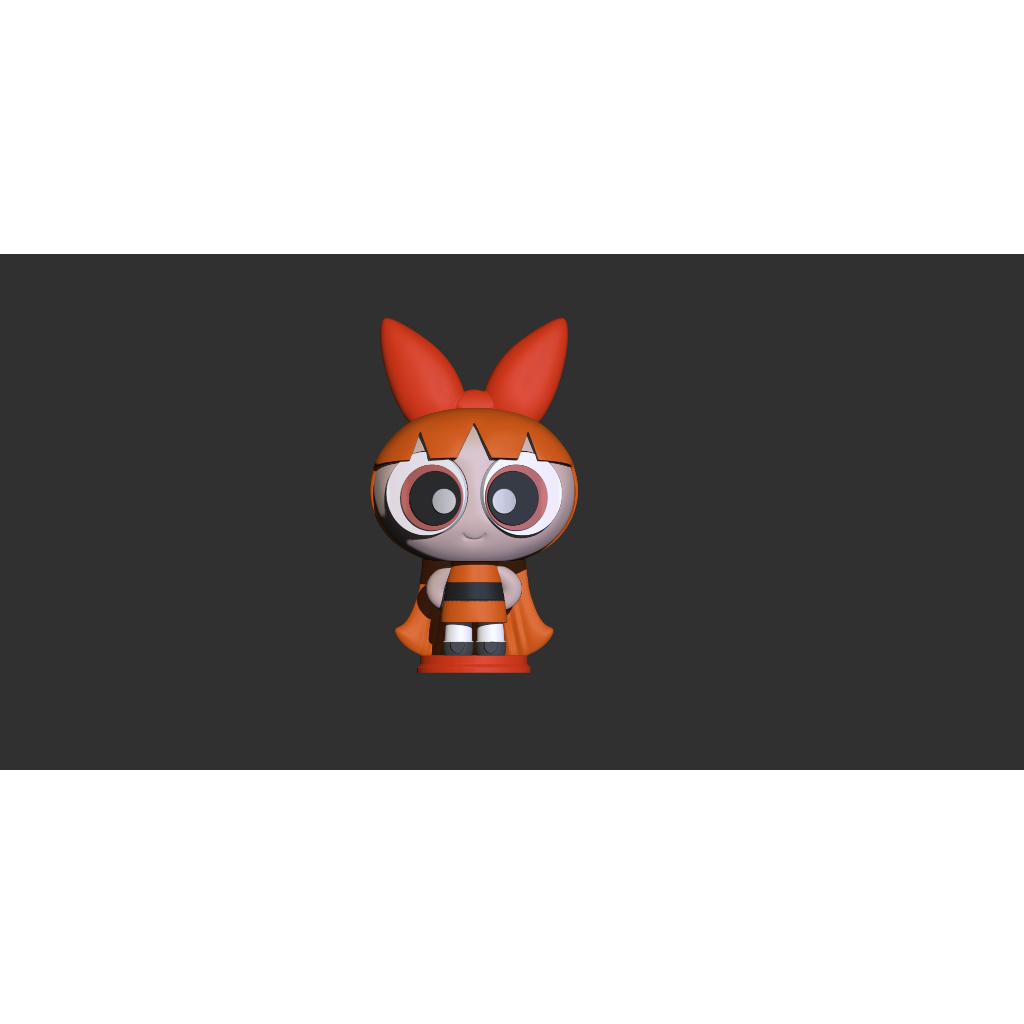 Florzinha - Meninas Super Poderosas - Powerpuff Girls - Action Figures - 3D