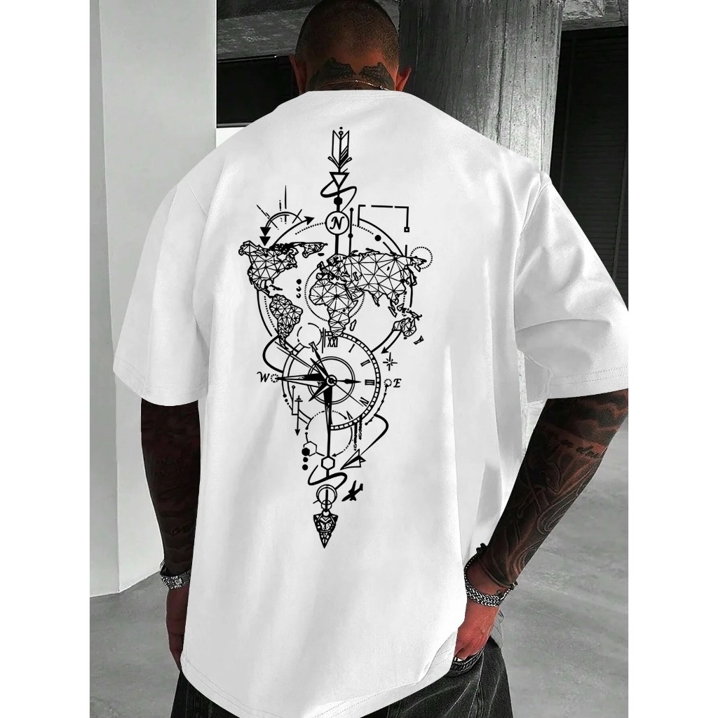 Camiseta Algodão Tradicional PlusSize Infantil Street Wear Estilo Urbano Planeta Simple
