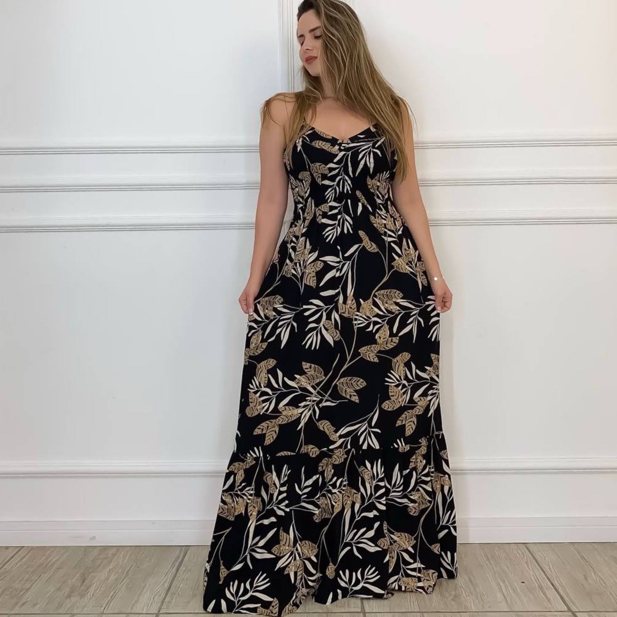 MOLDE EM PDF VESTIDO LONGO FLORIDO