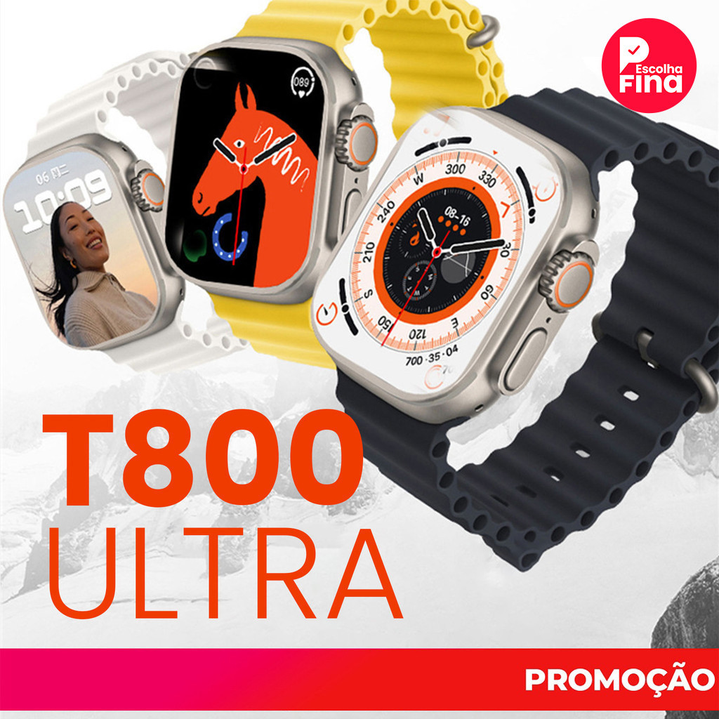 2026 Relógio Original Ultra-Smart Watch T800 ultra promax Temperatura Corporal Bluetooth Chamadas 45MM