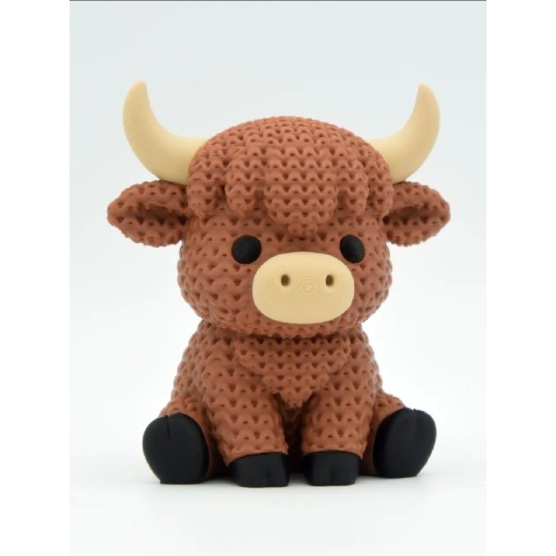 Coleção Trico - Vaquinha Highland Fofa - Impresso em 3D