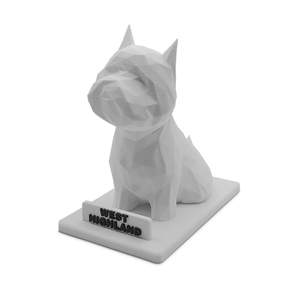 Escultura Decorativa Cachorro West Highland