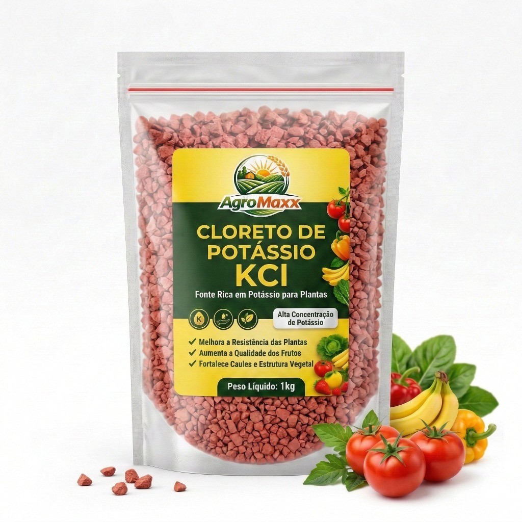 Adubo Cloreto de Potássio KCL Premium – Crescimento, Frutificação | 5kg 10kg 15kg 20kg 25kg