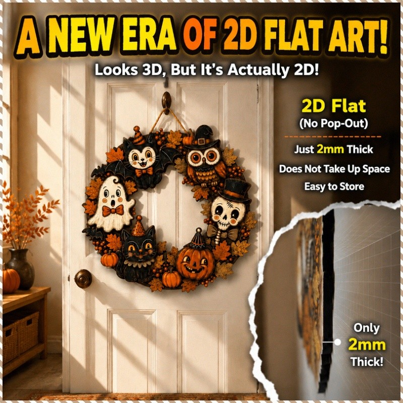 [Creepy Holiday Accessory] Halloween Ghost Pumpkin Door Hanging | Wooden Ornament/Porch Party Decoration/Indoor Outdoor
