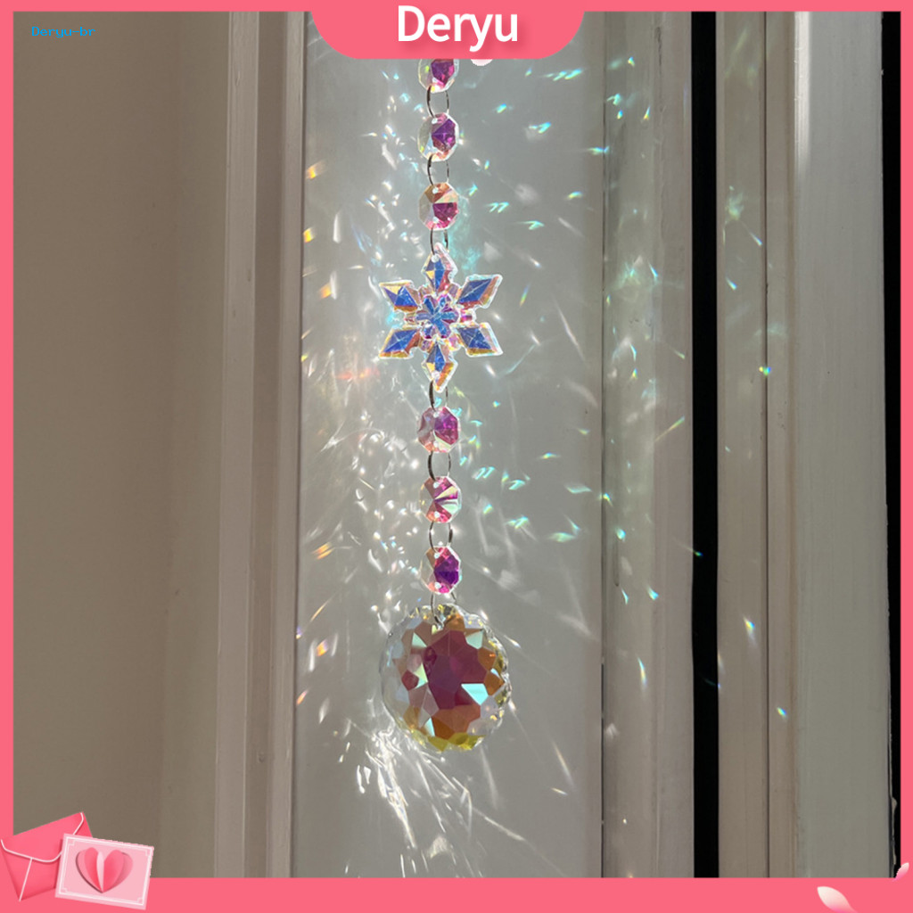 Elegant Faux Ornaments Sun Catcher for Windows Hanging Prism Snowflake Rainbow Maker Pendant for Window Home Christmas T