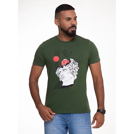 Camiseta Floral Classic - Verde Musgo Unissex ENVIO JÁ