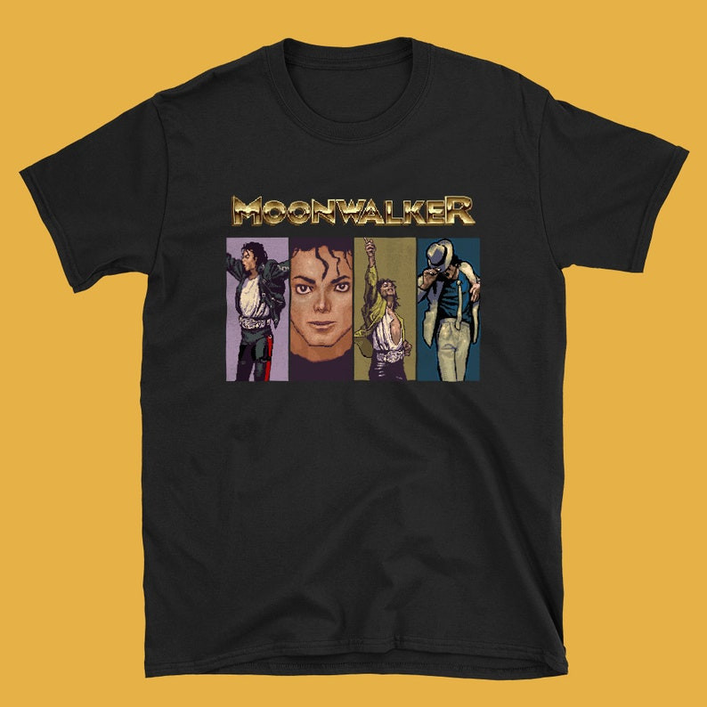 Camiseta Unissex Oversized Plus Size Feminina Masculina Michael Jackson Moonwalker Pixel Estampa Retrô  Streetwear