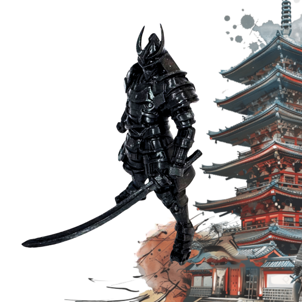 Estátua Samurai | Realista Guerreiro Japonês Katana