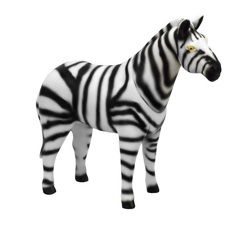 Boneco Zebra Brinquedo Infantil 29cm Grande Infantil Realista Detalhado Animal Divertido - Bee Toys