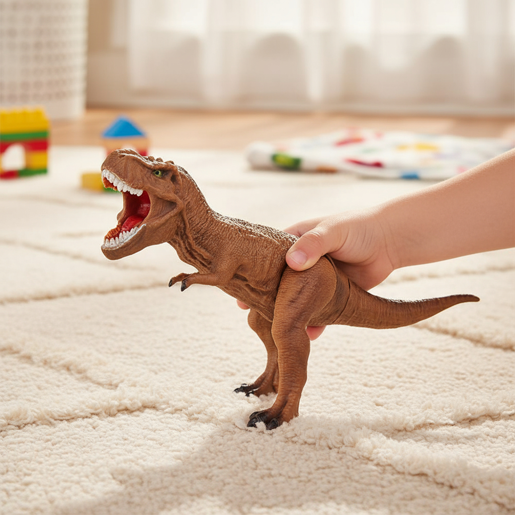 Brinquedo Tiranossauro Rex Dinossauro Em Vinil 25Cm Pequeno Articulado T-Rex Figura Realista Para Criancas - Bee Toys