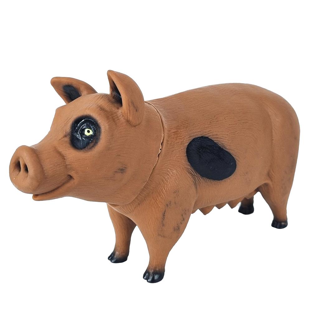 Porco Miniatura Em Vinil Emborrachado Para Criancas Animal Da Fazenda Divertido Macio Realista Decorativo - Bee Toys