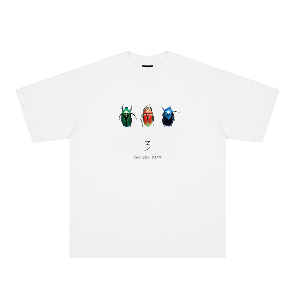 Carsick Cars Camiseta Unissex Banda Chinesa Rock Alternativo Algodão Largo Confortável Estilosa Retrô Casual