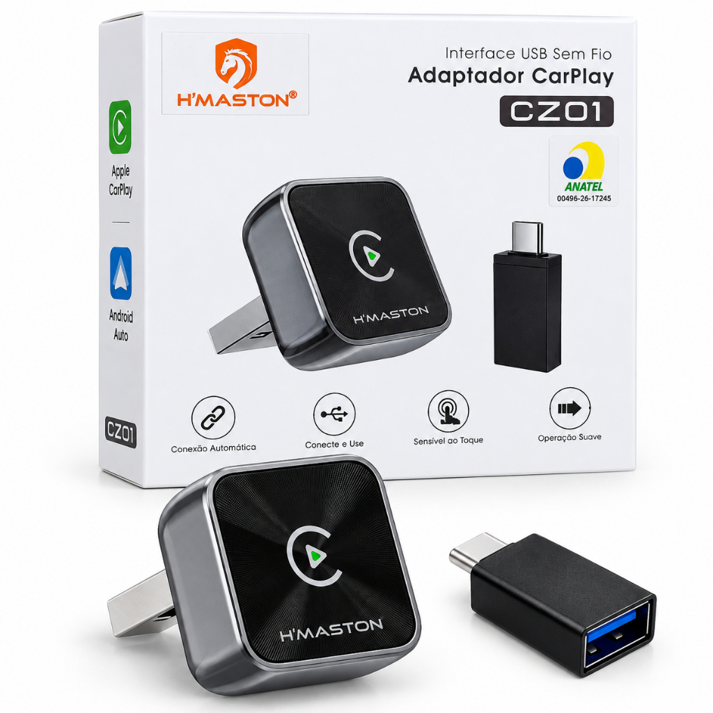 Carplay Adaptador Sem Fio Car Play Android Auto 2 Em 1 Usb Wireless Automático 2026