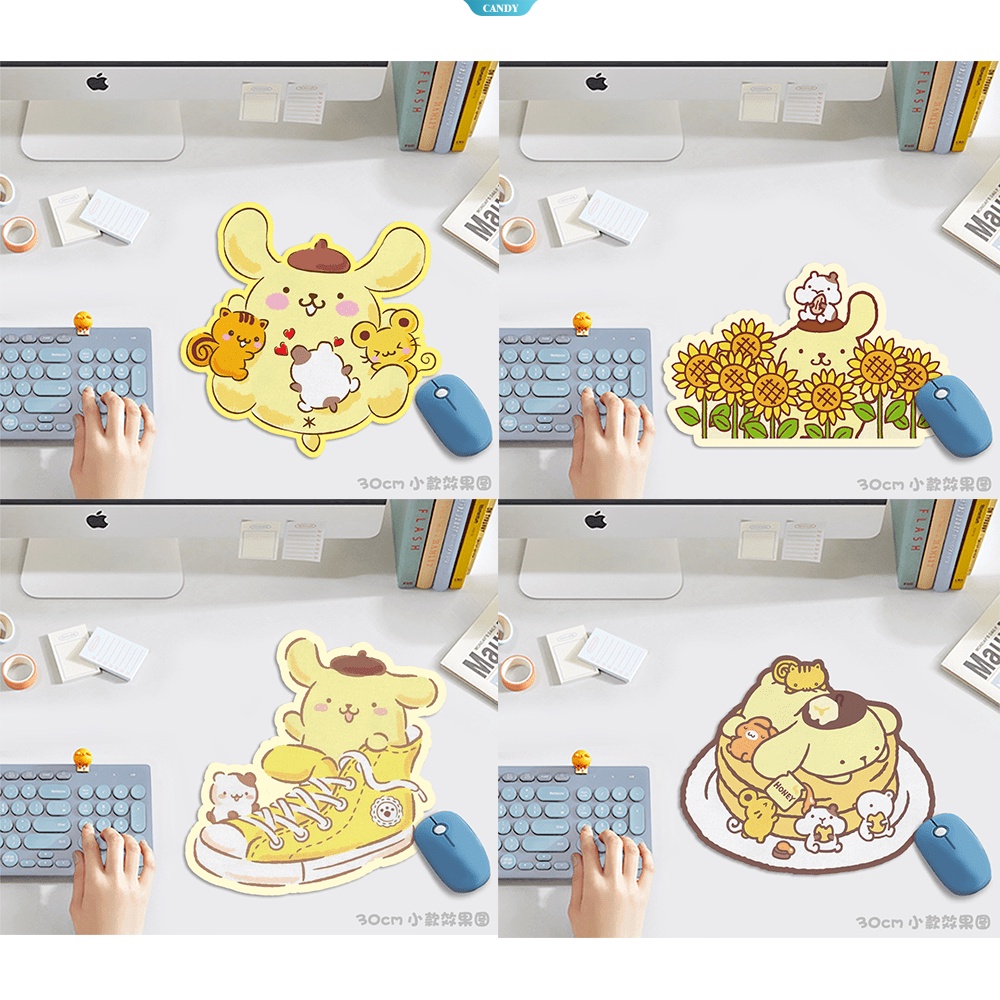Sanrio Pom Purin Shaped Mouse Pad Portátil Cartoon Anti Slip Computador Notebook Jogo Fofo Mat Material De Escritório [CAN]