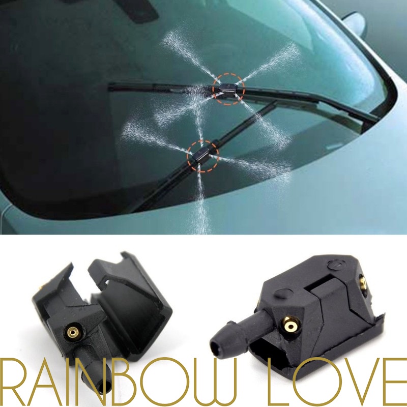 [2Pcs Universal Car Windscreen Washer][Car wiper nozzle 8mm 9mm arm type spray nozzle adjustment 4-way water spray]