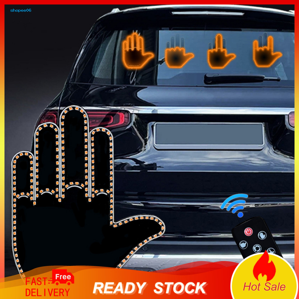 Gesture Recognition Car Light Finger 203 Led Beads Day/night Visibility Reminder Amber Yellow Non-flickering Remote Cont