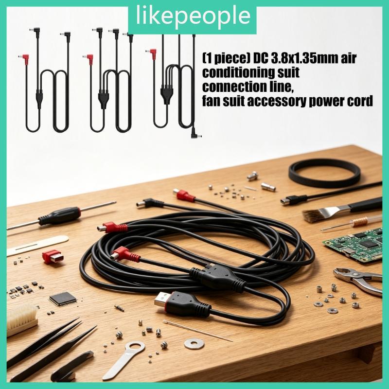 Fan Clothing Power Splitter Cable 3.8X1.35Mm Cooling Clothing Use