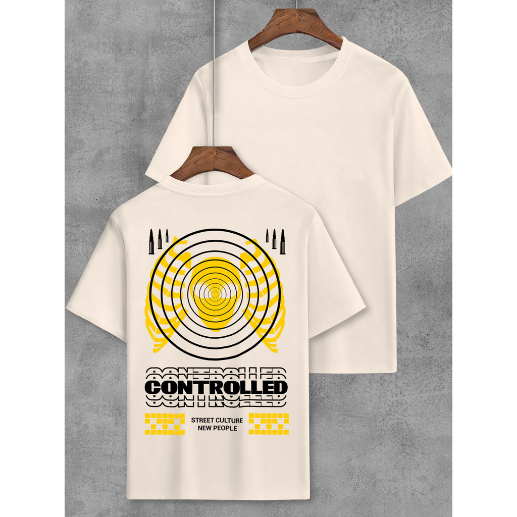 Camiseta Street Estampada Nas Costas Controlled Tecido Algodão
