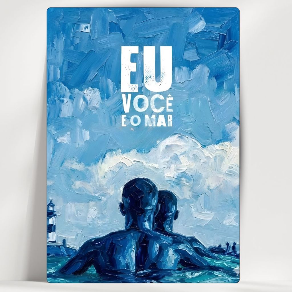 Quadro Decorativo Cultura Afro Brasileira - Eu Você e o Mar - Em MDF - com fita - Envio Imediato