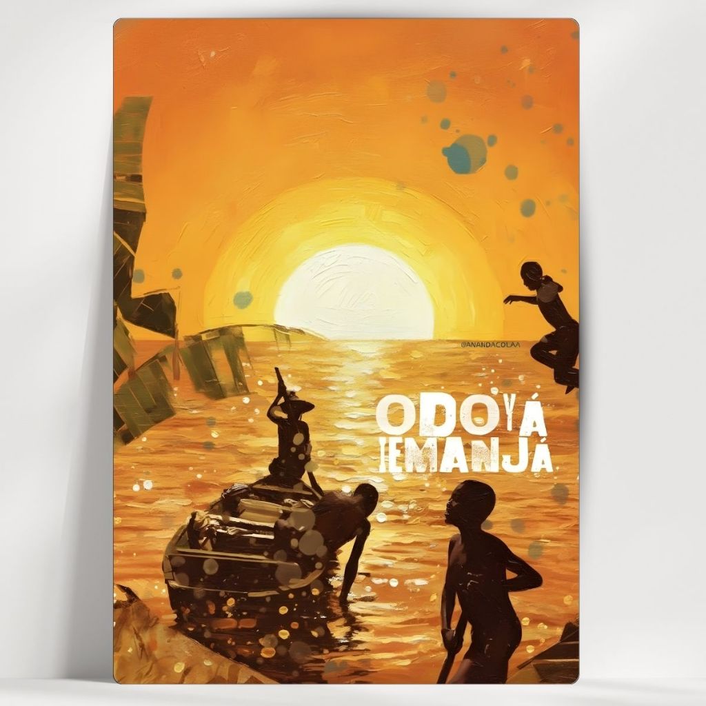 Quadro Decorativo Cultura Afro Brasileira - Odoyá Iemanja - Em MDF - com fita - Envio Imediato
