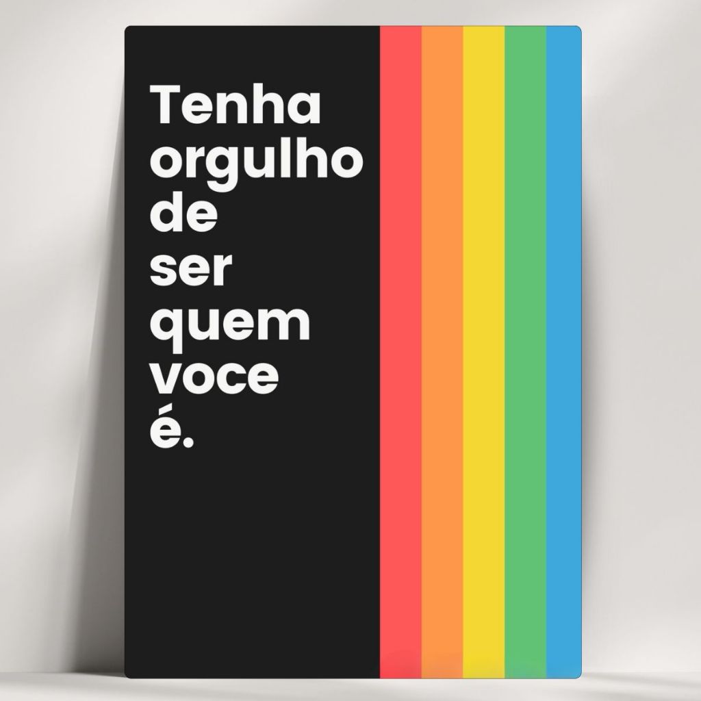 Quadros Decorativos LGBT+ Artístico - Tenha Orgulho - Feito em Mdf - com Fita - Envio Imediato
