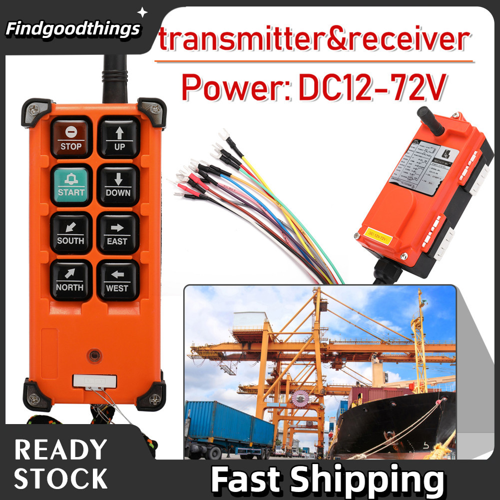 Findgoodthings-br Guindaste Hoist Lift Controle Remoto Sem Fio F21-E1B Controlador Industrial Switches DC12-72V