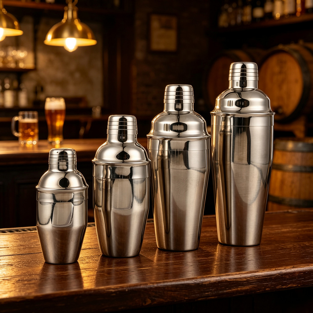 Stainless Steel Cocktail Shaker Cup Leak-proof Martini Mixer Mirror Polished Easy to Clean Perfect for Bar and Milk Tea