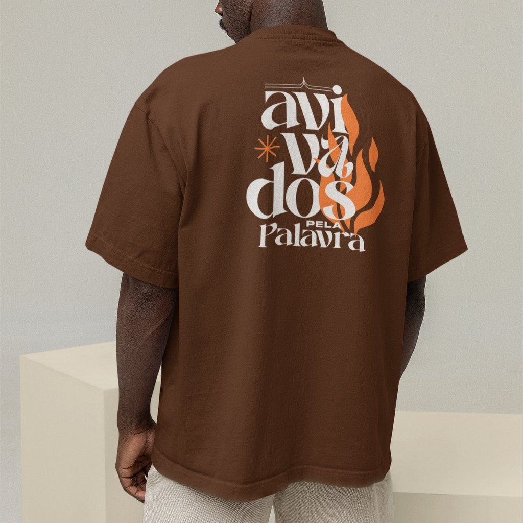 Camiseta Oversized Plus Size Cristã Católica Gola Alta Streetwear Algodão LEÃO DE JUDÁ