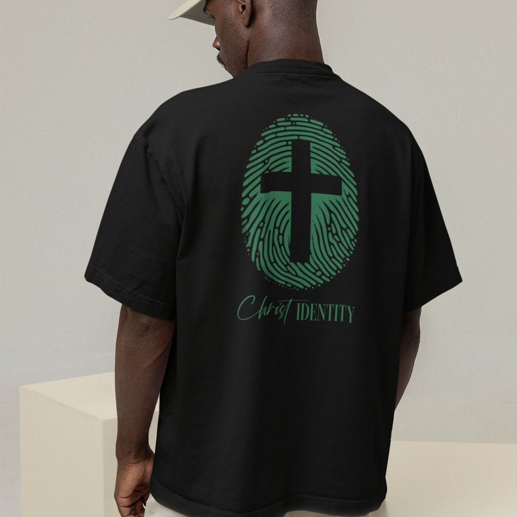 Camiseta Oversized Plus Size Cristã Católica Gola Alta Streetwear Algodão CRUZ 367