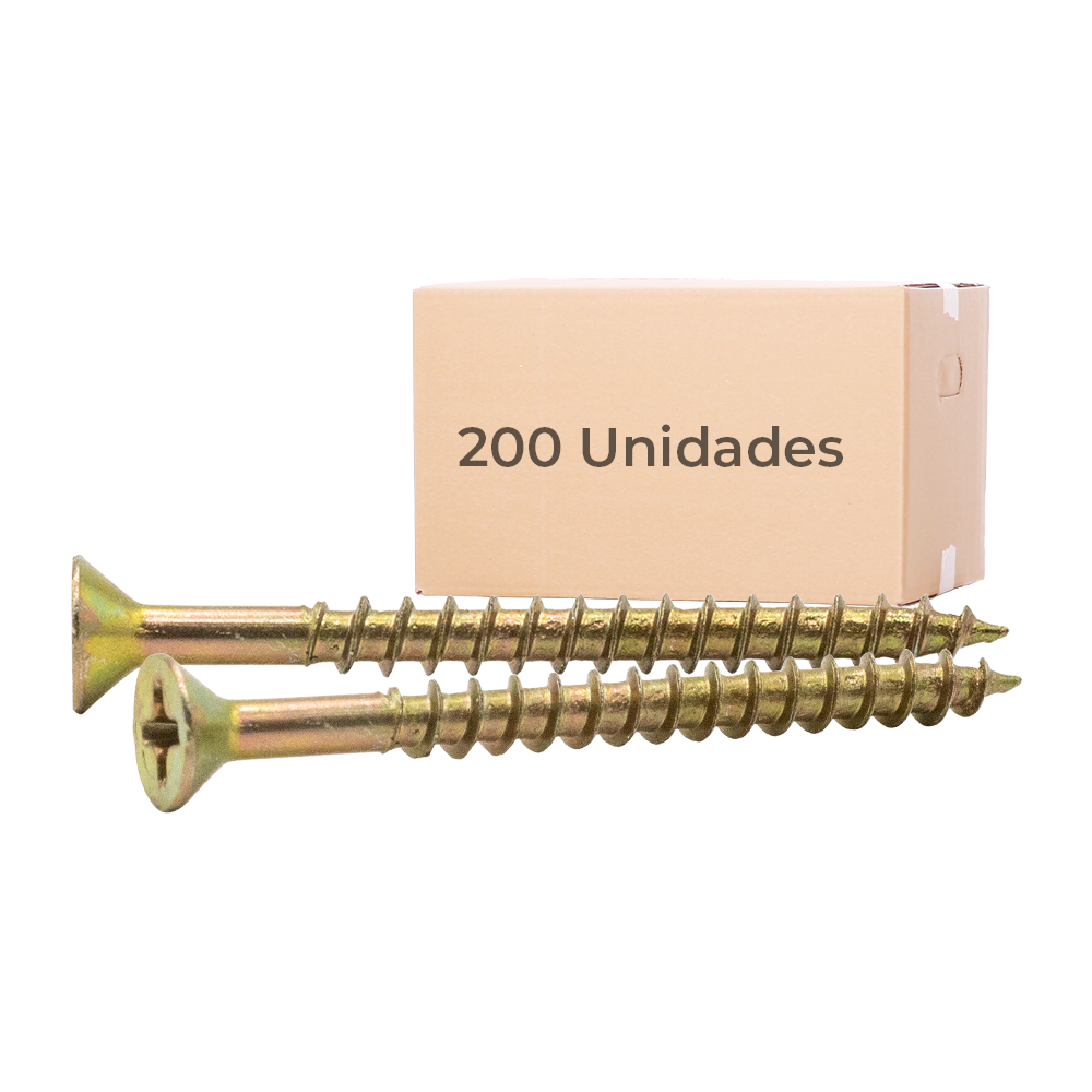 200 Uni Parafusos Chipboard Phillips P/ Madeira Mdf 3,5x40mm