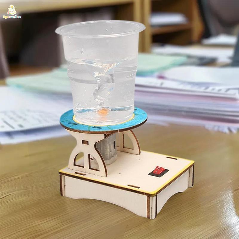 Quebra-Cabeça De Madeira Brinquedos Educativos 1 Conjunto DIY Electric Water Swirl Maker Kit Científico Para Crianças Ap